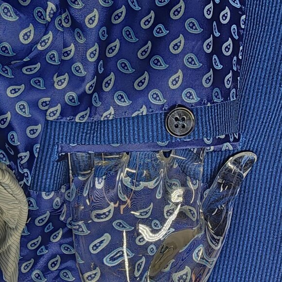 Savile Row Brixton Navy Blue Two Button Peak Lapel Jacket, Men's 40L NWT - Picture 11 of 16